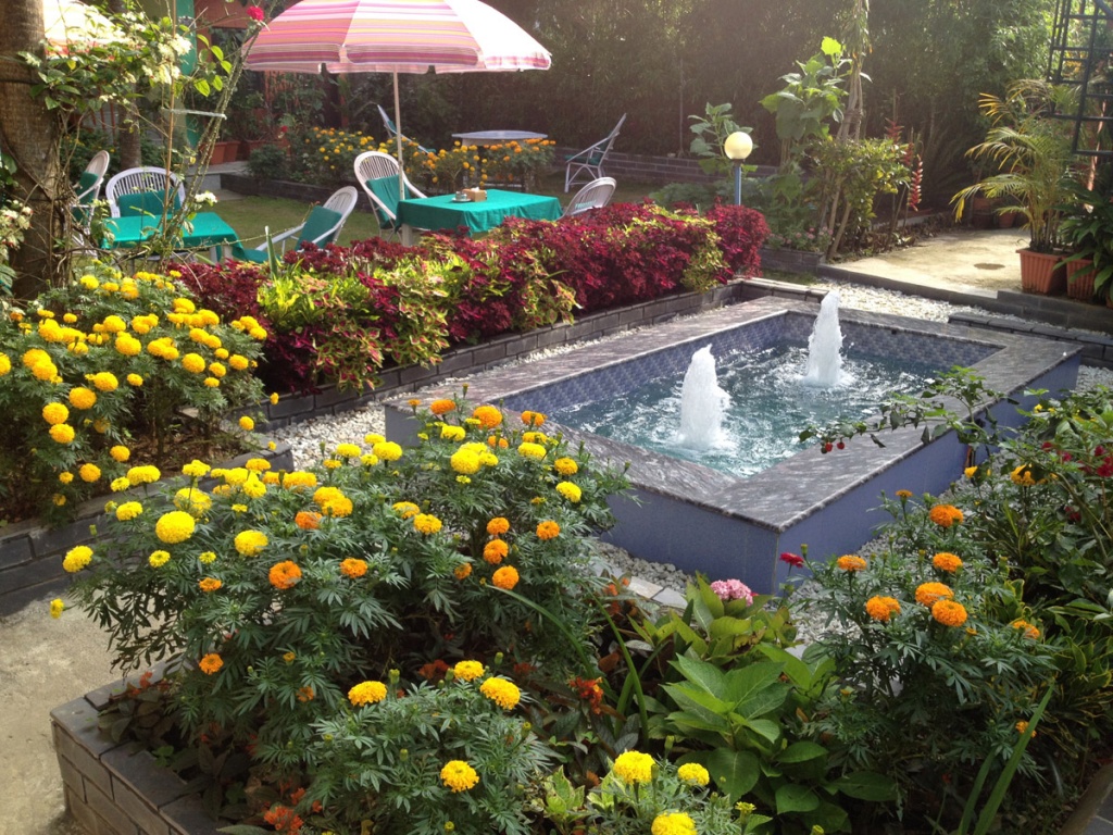 Water Fountain and Garden