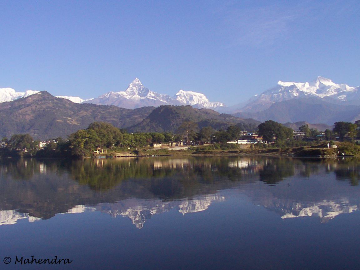 This beautiful mountain reflection with Phewa Lake Photo Location is very close from New Pokhara Lodge Hotel, LAkeside